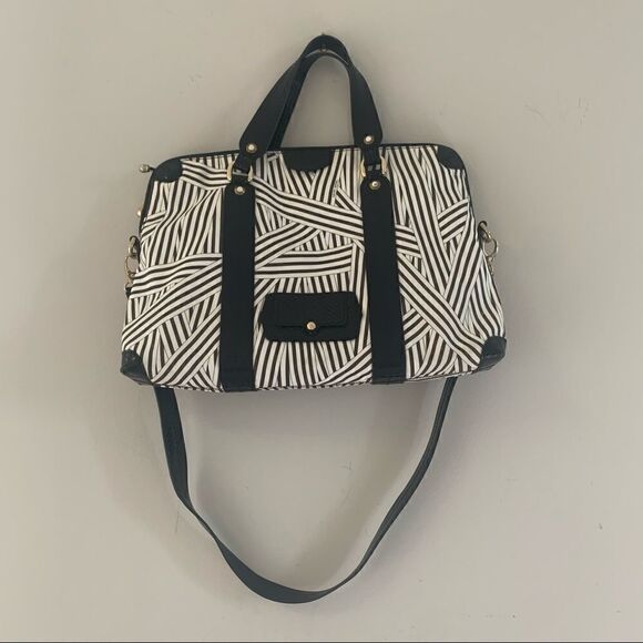 Henri Bendel Disturbed Stripe Laptop Bag/ Briefcase - Picture 12 of 13